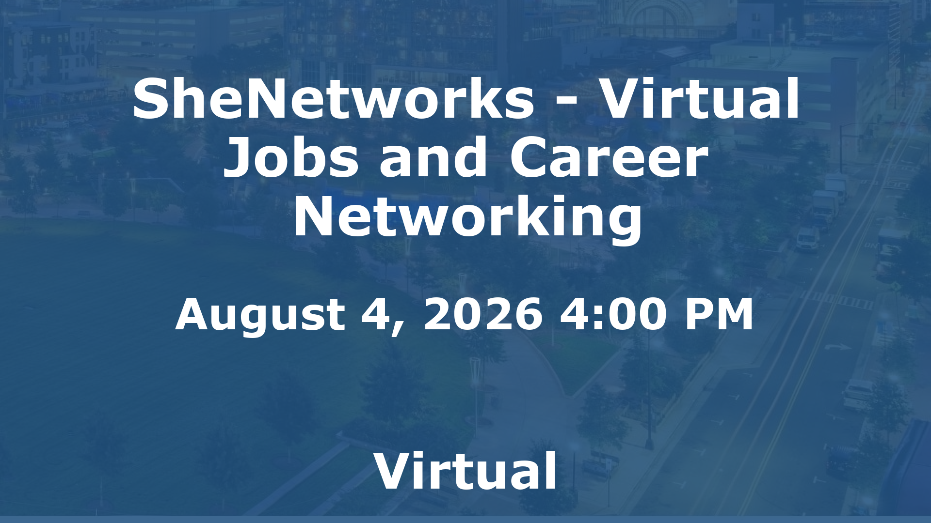SheNetworks - Virtual Jobs and Career Networking event image